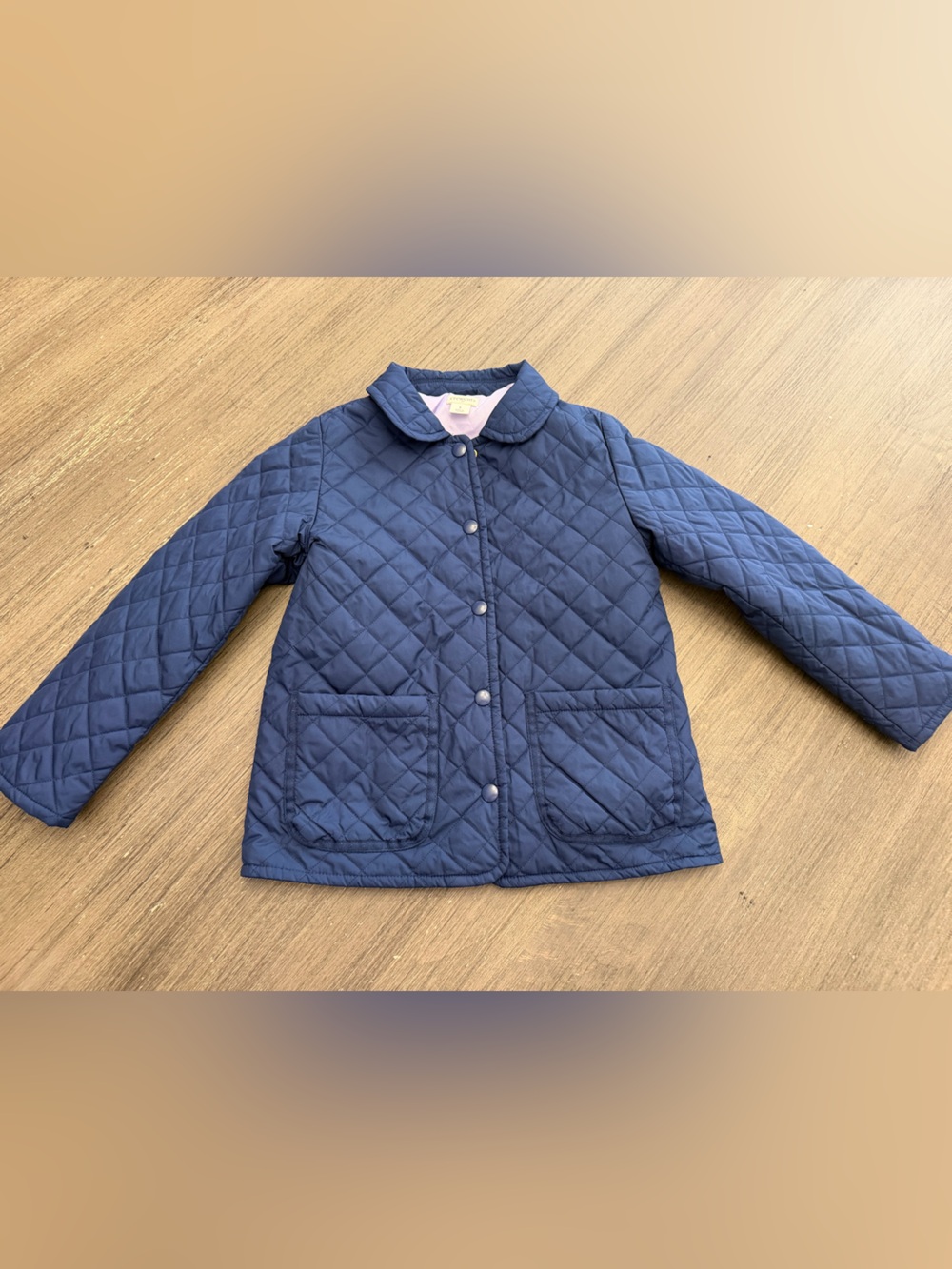 Girls Crewcuts Quilted Navy Puffer Jacket